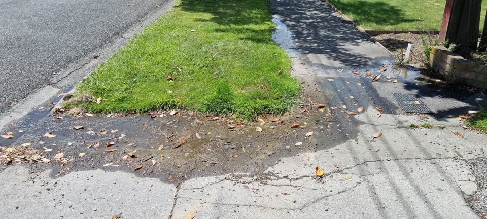 The photograph attached to this water leak report