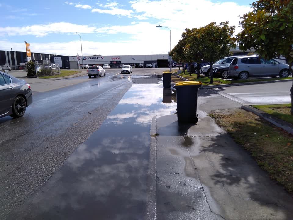 The photograph attached to this flooding report