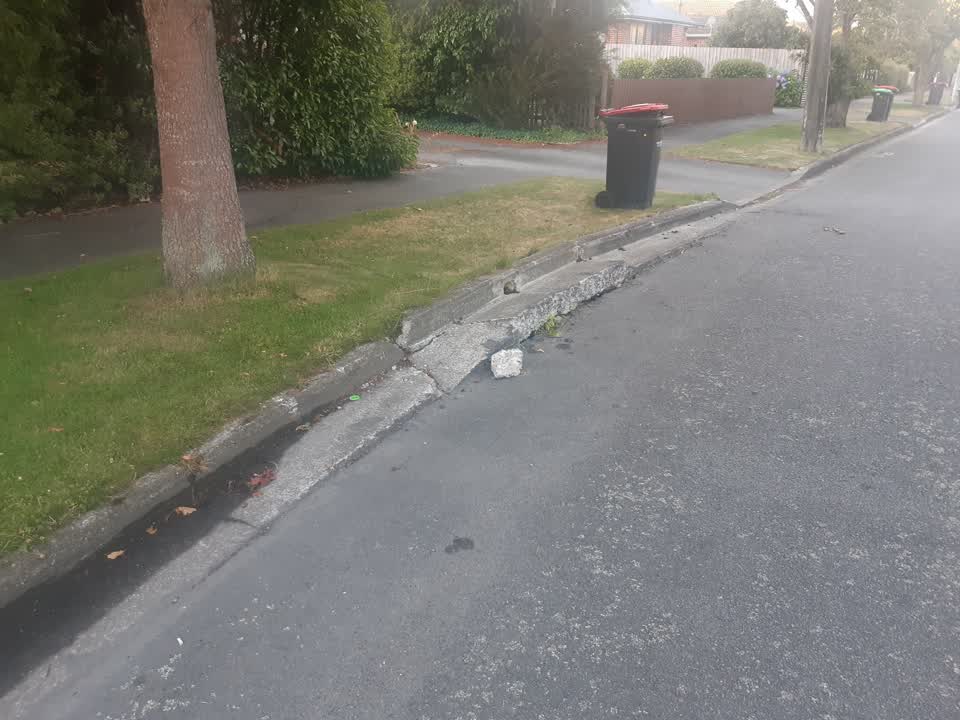 The photograph attached to this roading/streets report