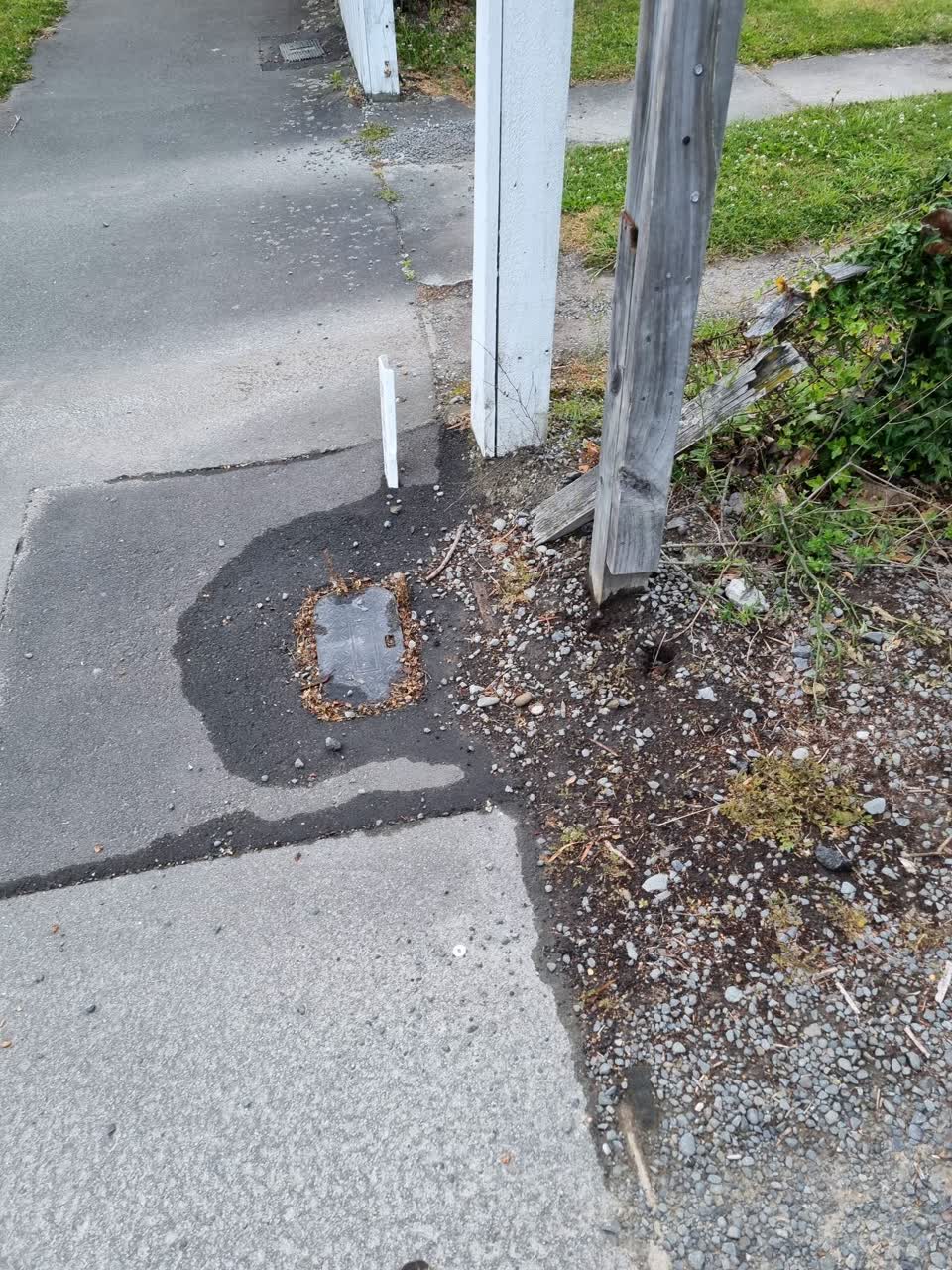 The photograph attached to this water leak report