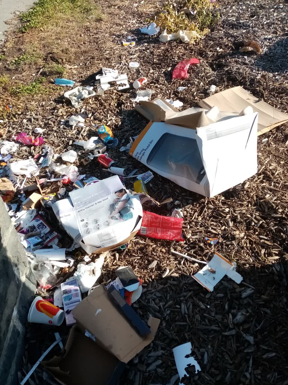 The photograph attached to this rubbish/recycling report