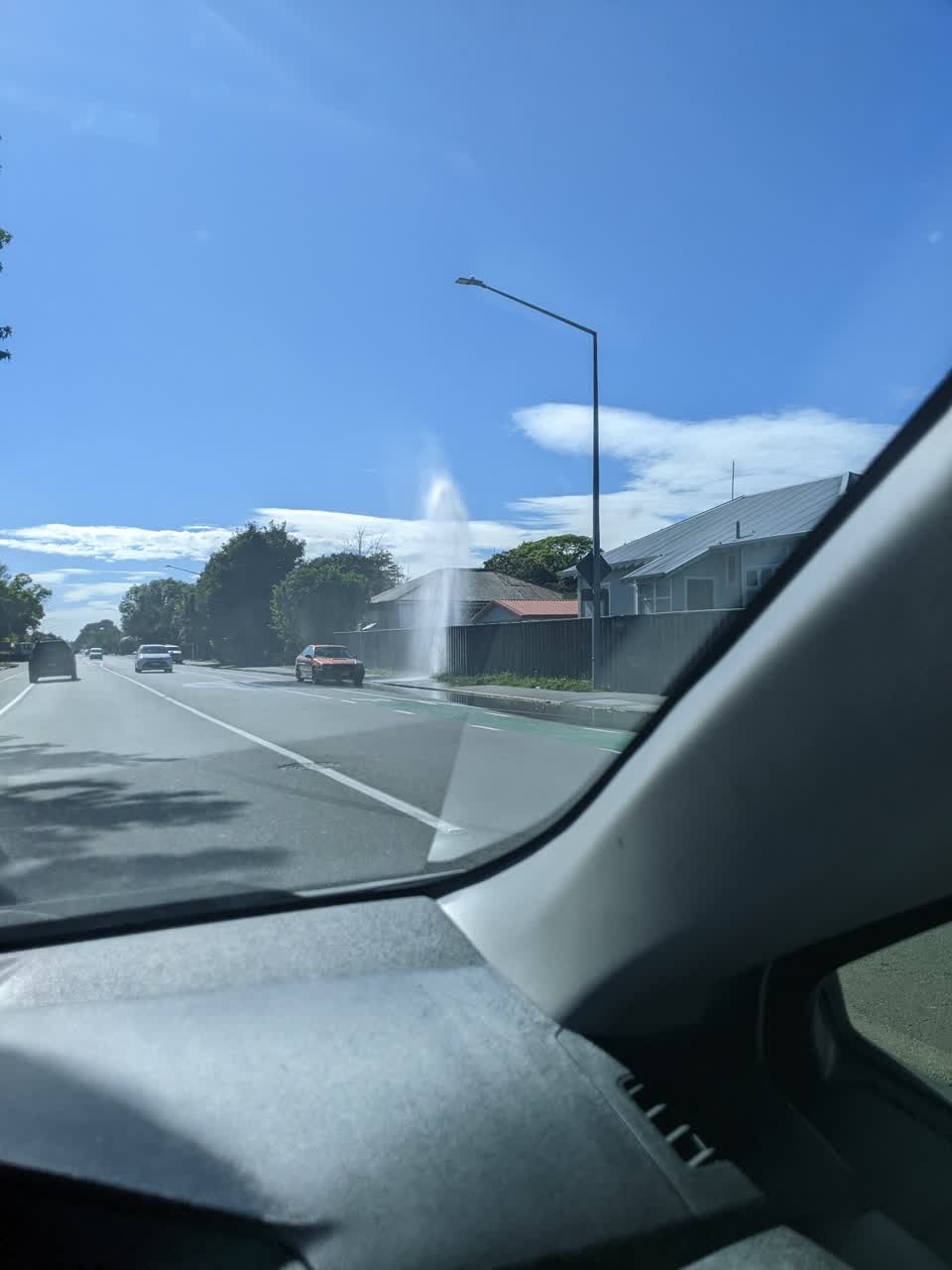 The photograph attached to this water leak report