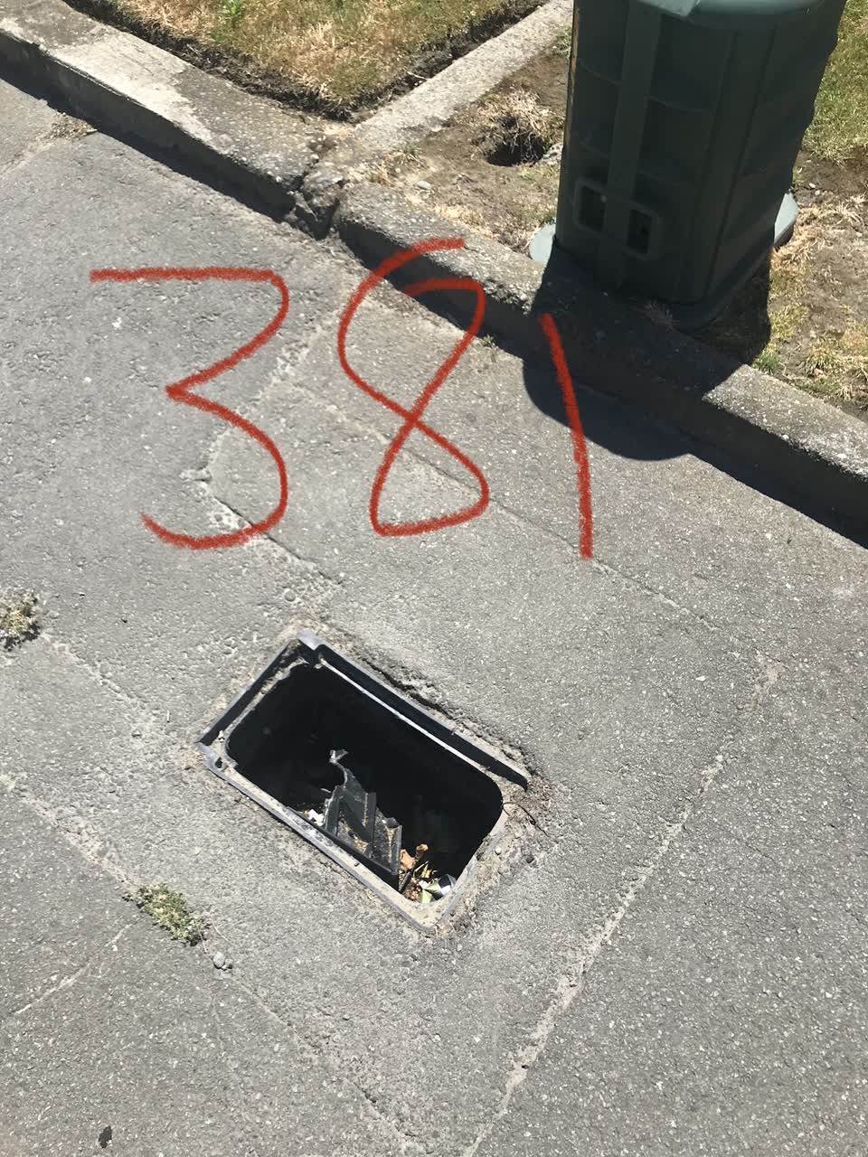 The photograph attached to this roading/streets report