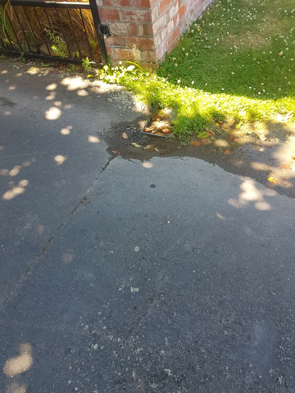 The photograph attached to this water leak report