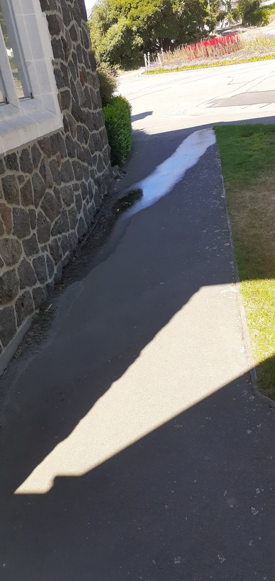 The photograph attached to this water leak report