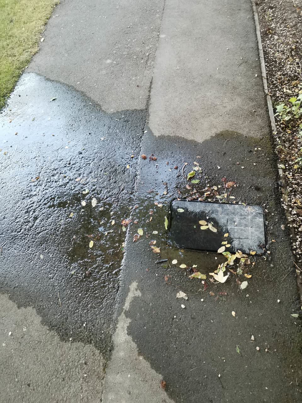 The photograph attached to this water leak report