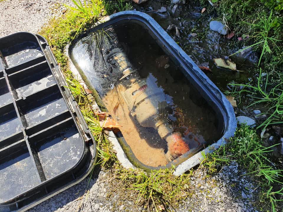 The photograph attached to this water leak report