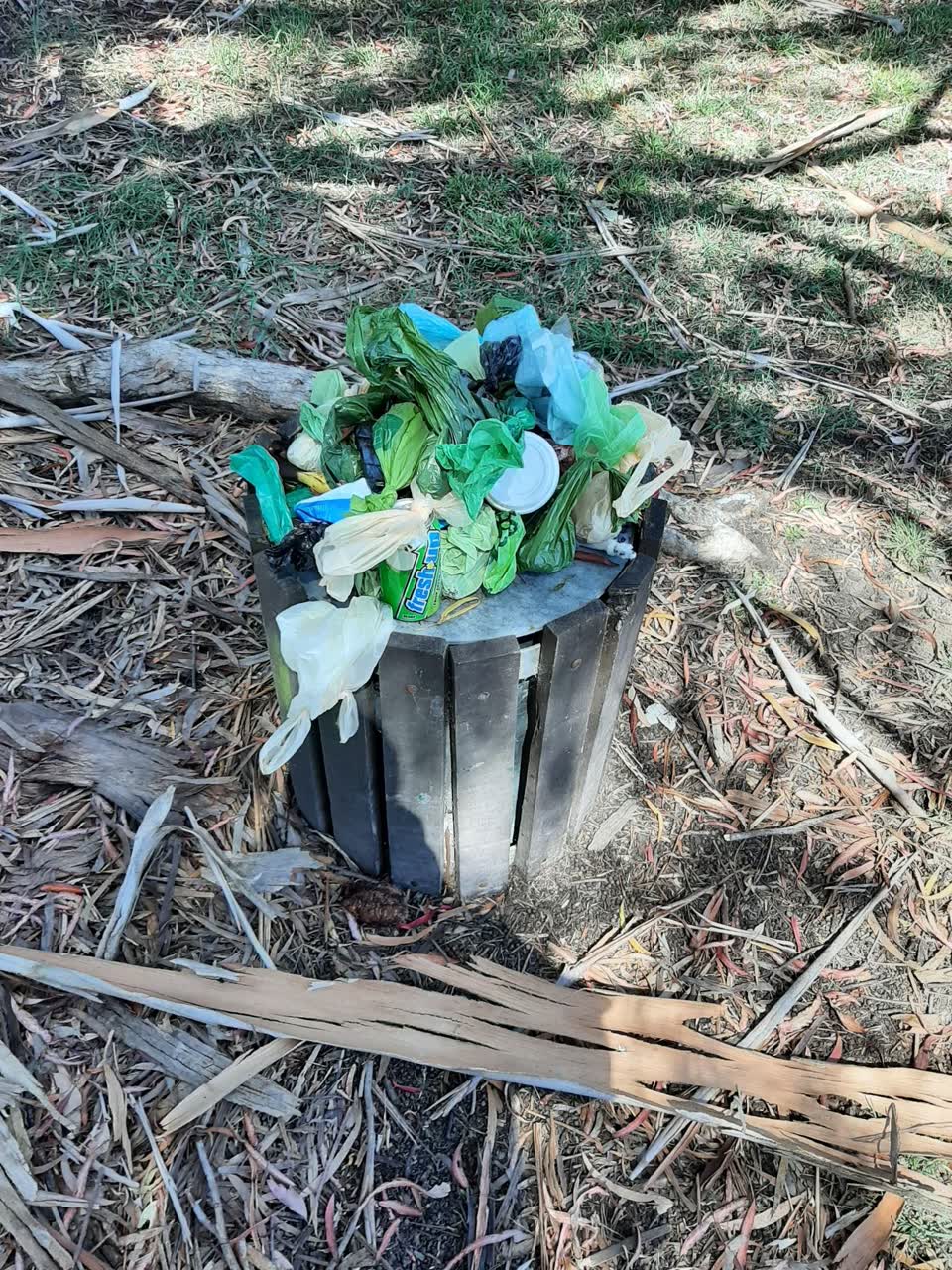 The photograph attached to this rubbish/recycling report