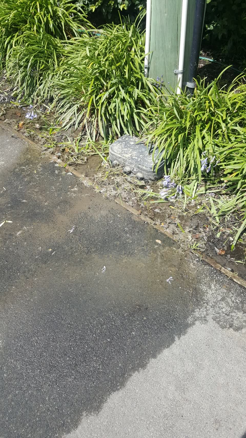 The photograph attached to this water leak report