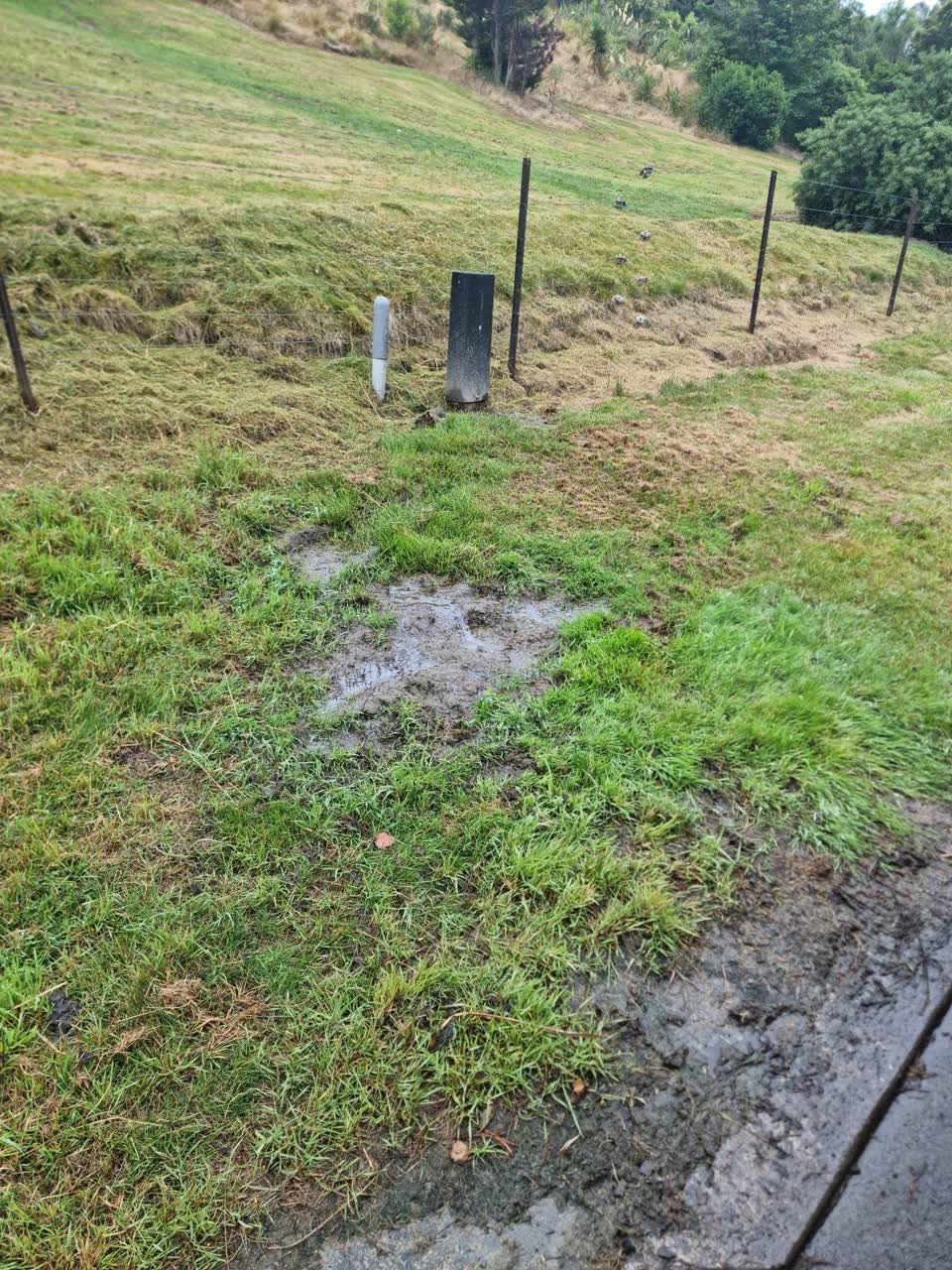 The photograph attached to this water leak report