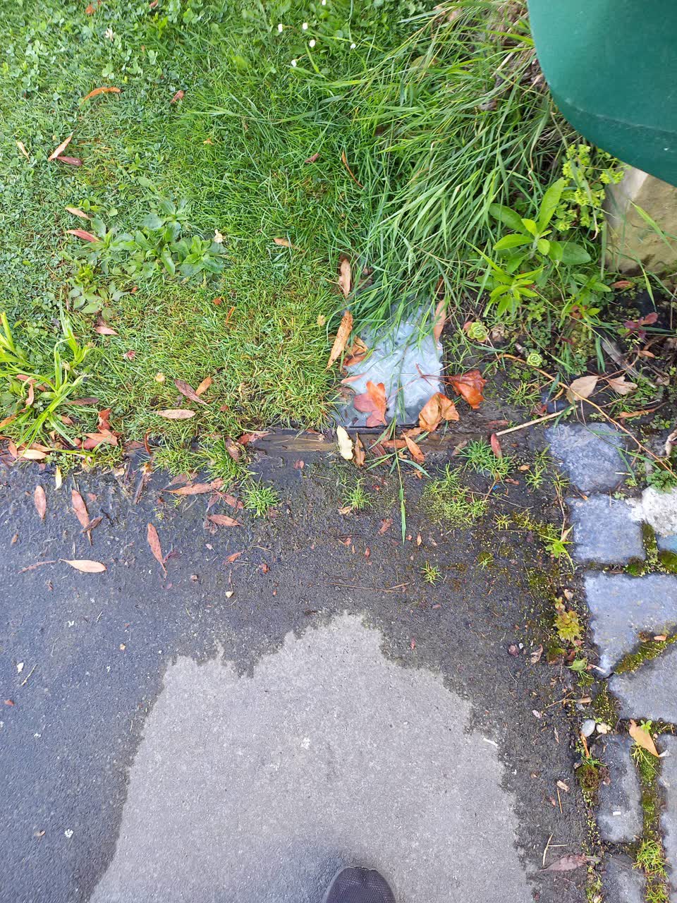 The photograph attached to this water leak report