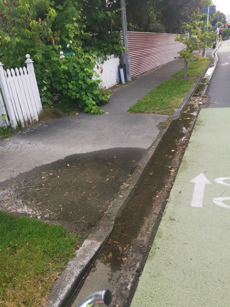 The photograph attached to this water leak report