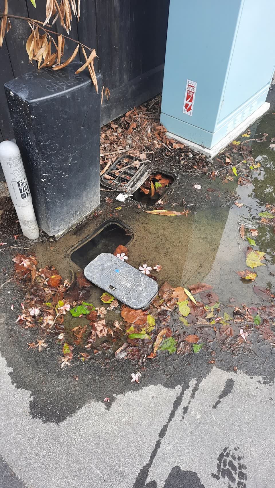 The photograph attached to this water leak report