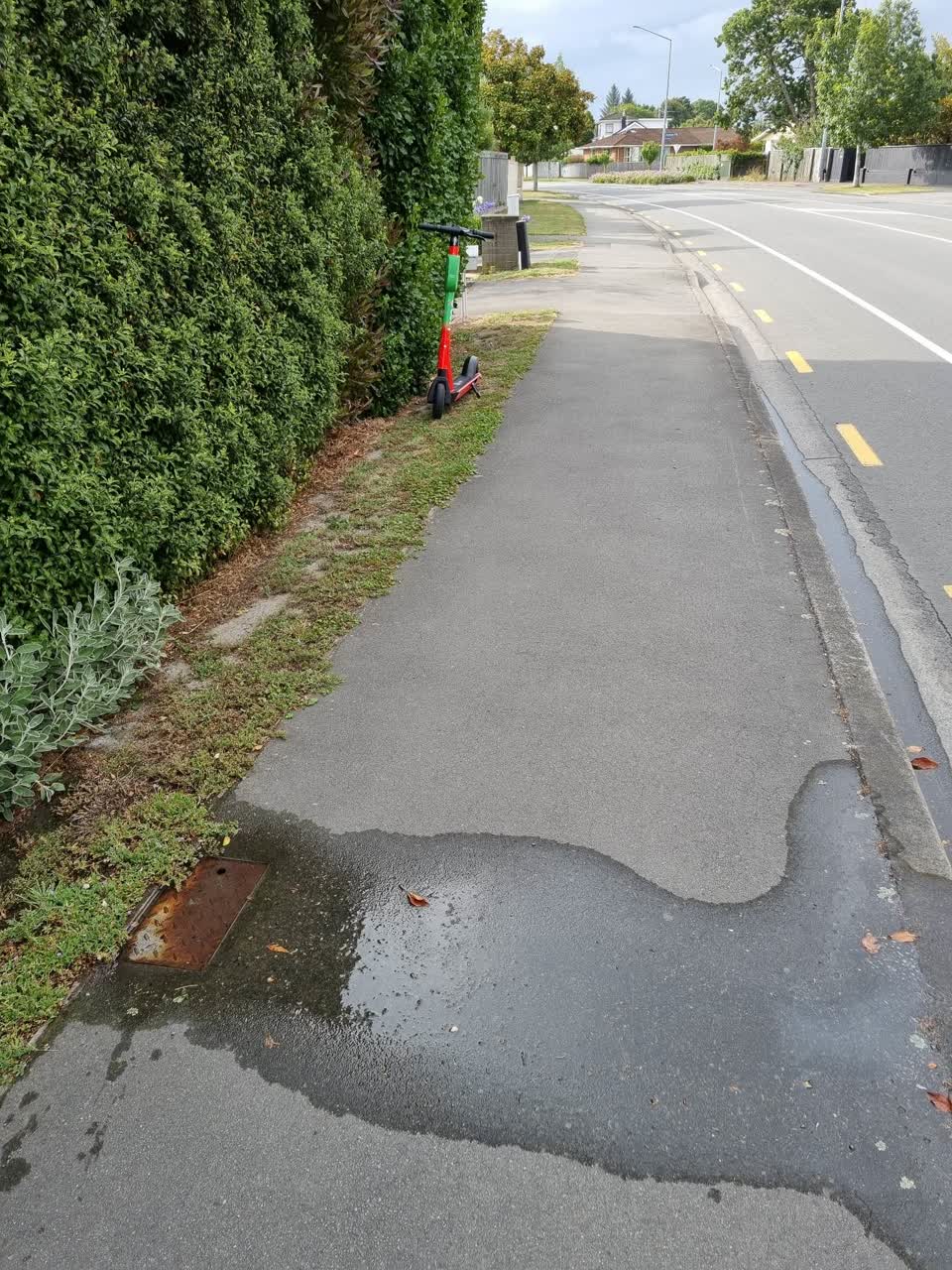The photograph attached to this water leak report
