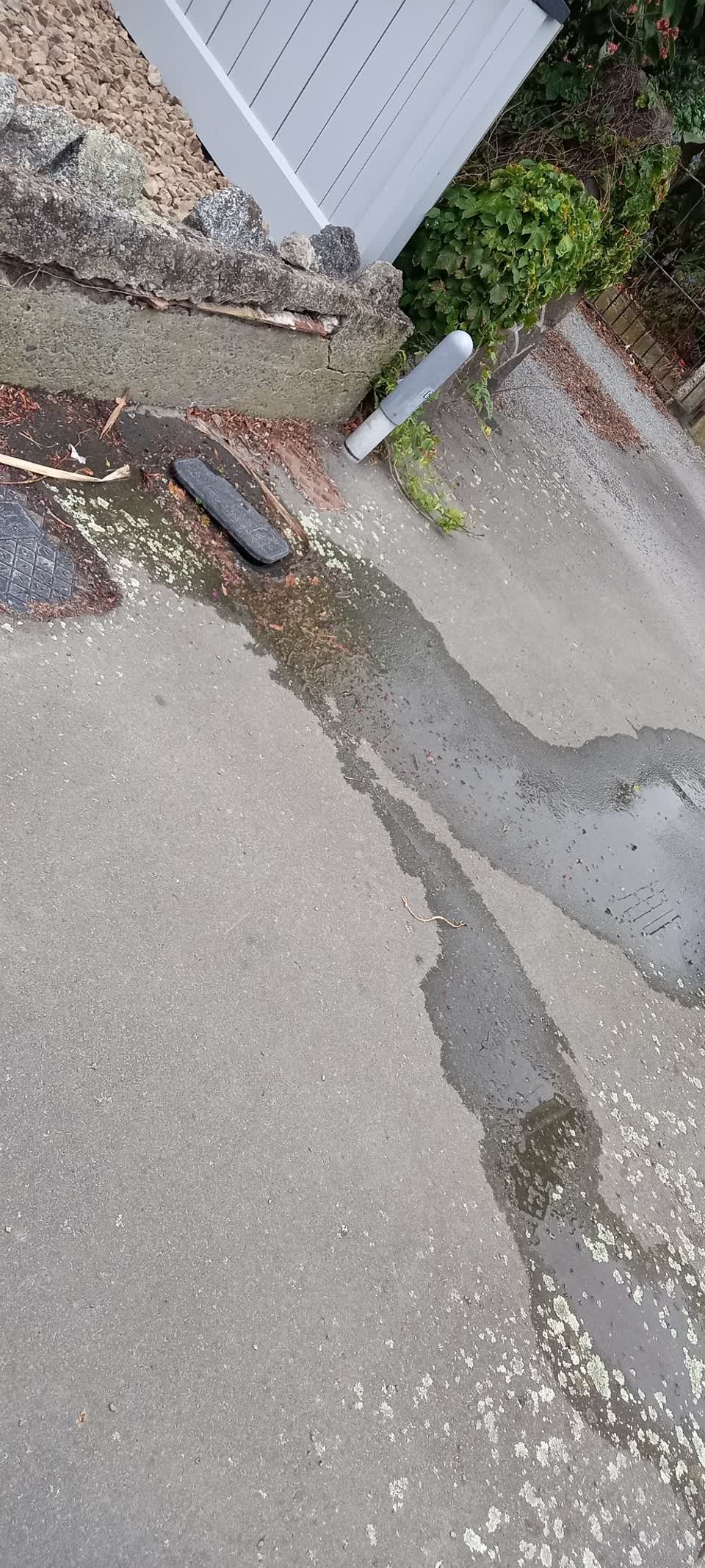 The photograph attached to this water leak report