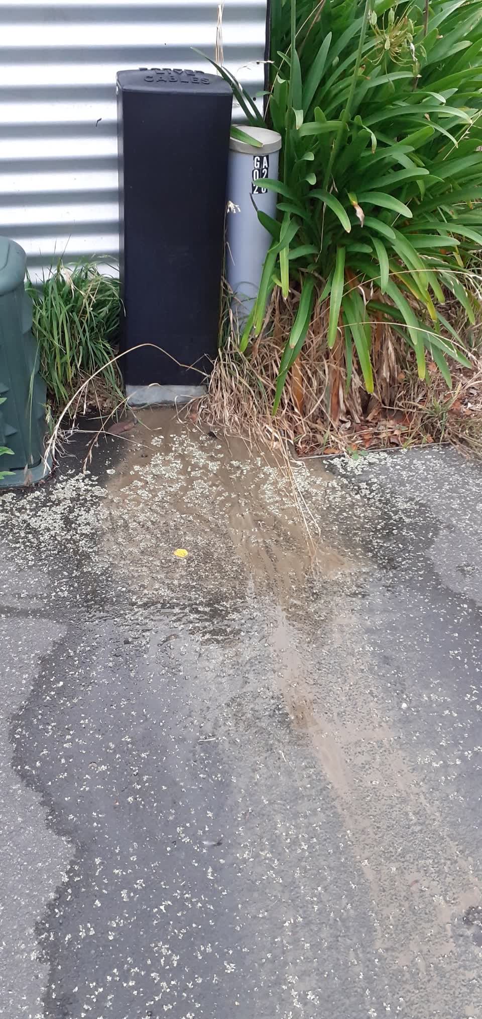 The photograph attached to this water leak report