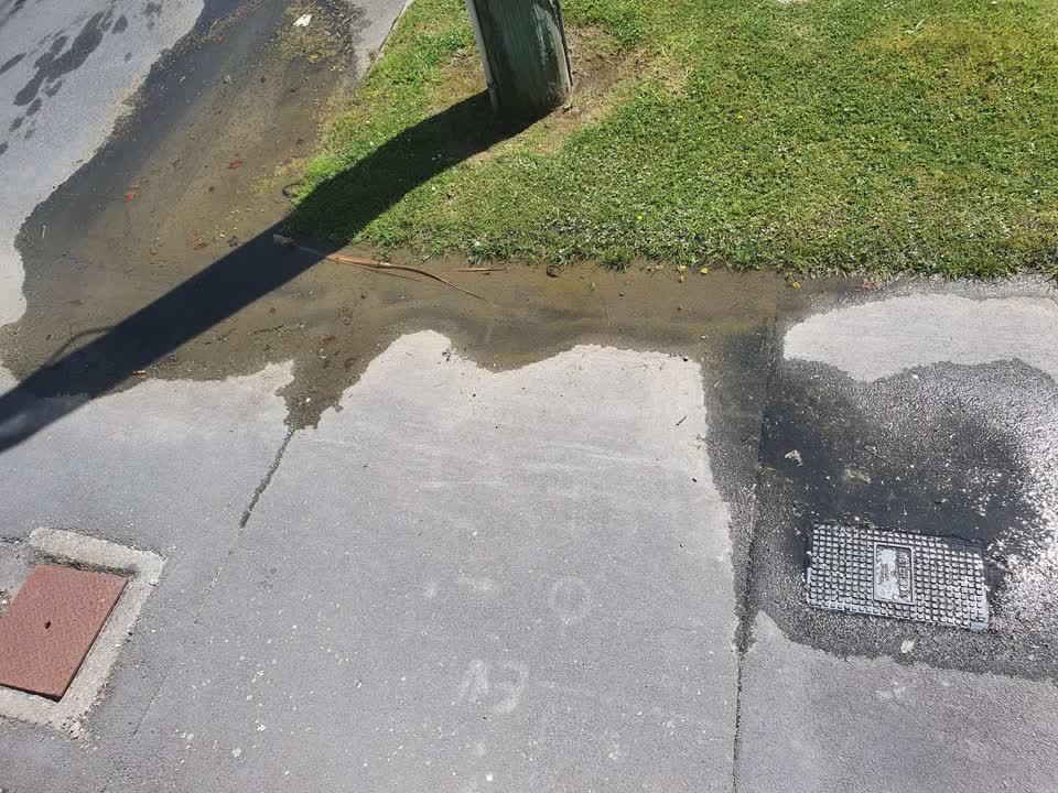 The photograph attached to this water leak report