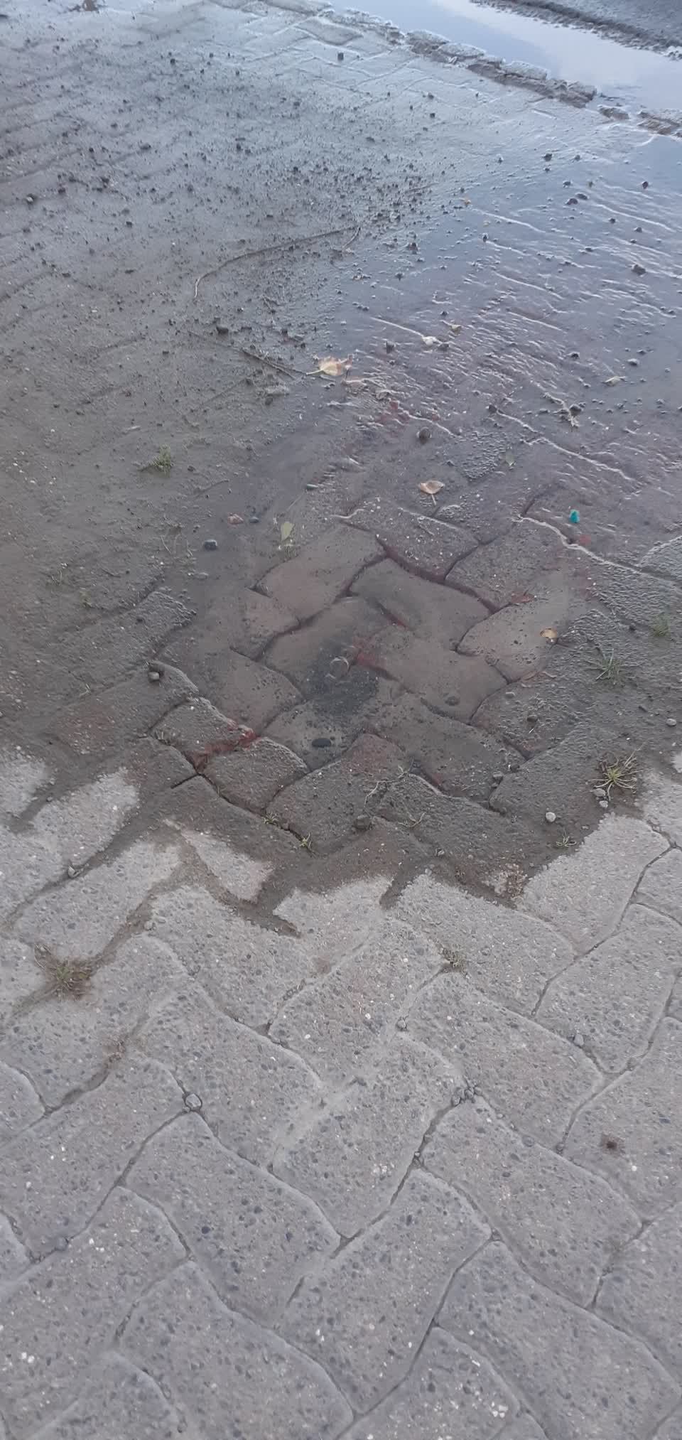 The photograph attached to this water leak report