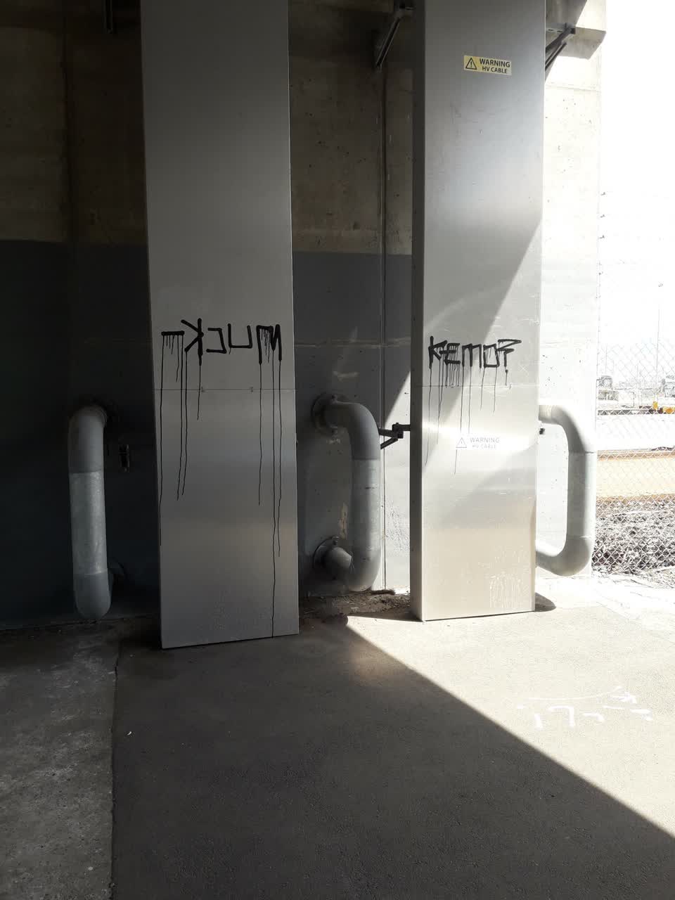 The photograph attached to this graffiti report