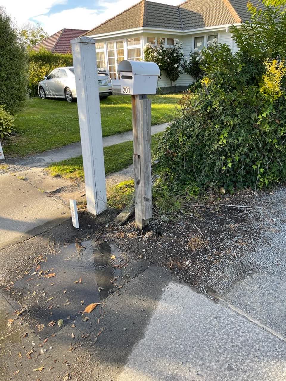 The photograph attached to this water leak report