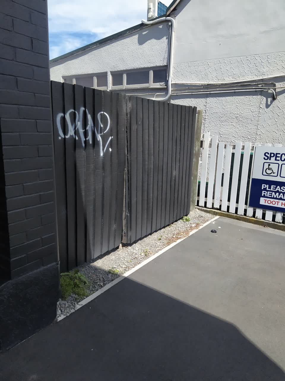 The photograph attached to this graffiti report
