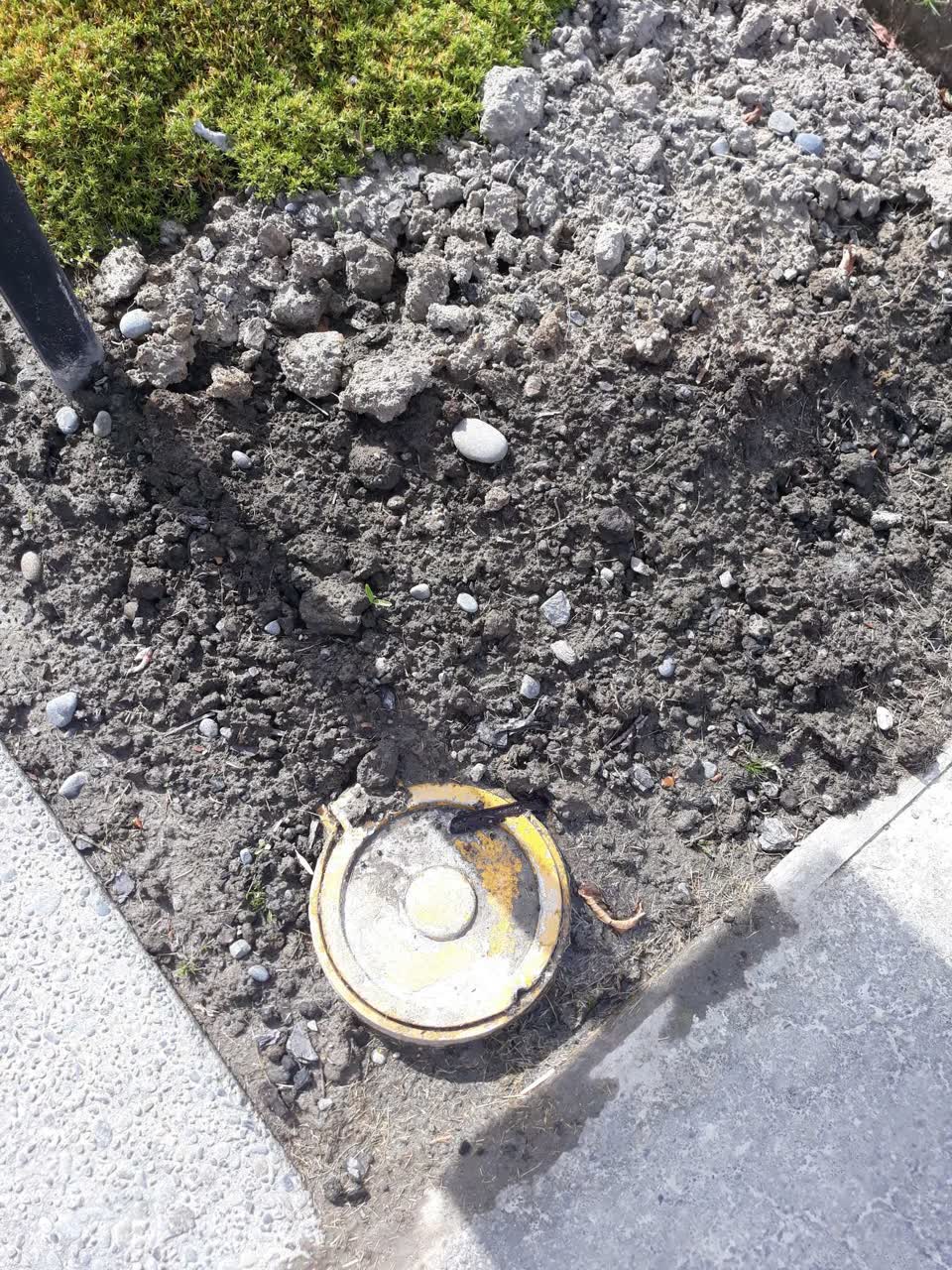 The photograph attached to this water leak report