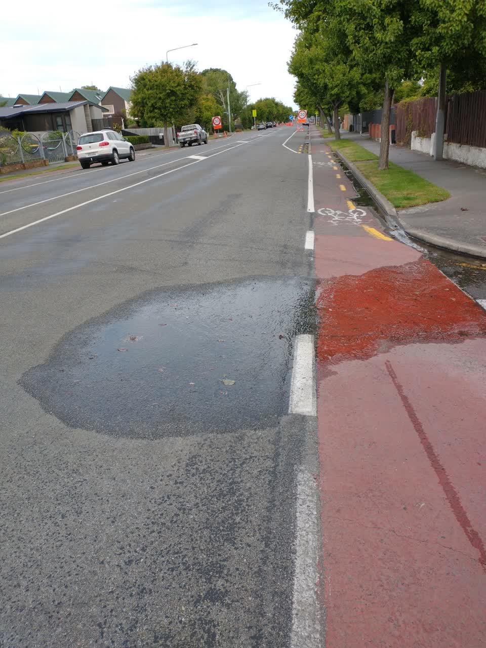 The photograph attached to this water leak report