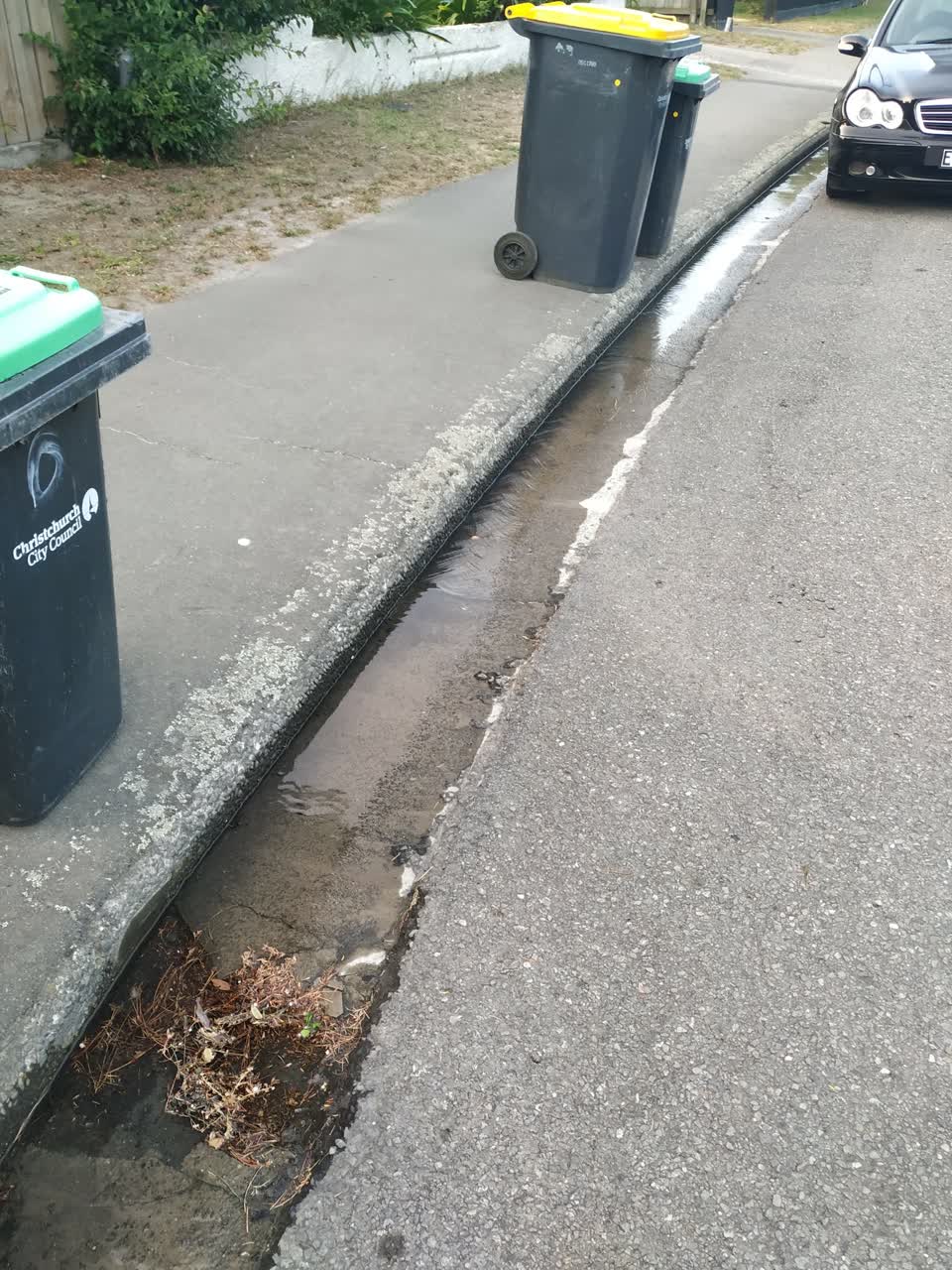 The photograph attached to this water leak report