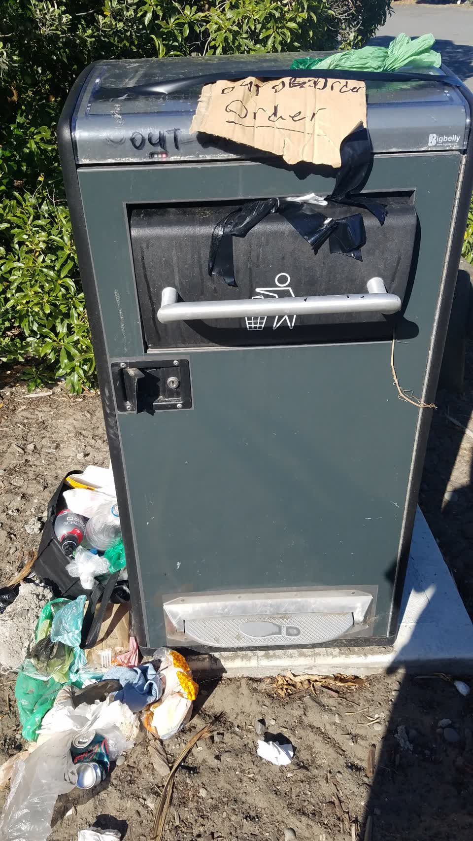 The photograph attached to this rubbish/recycling report