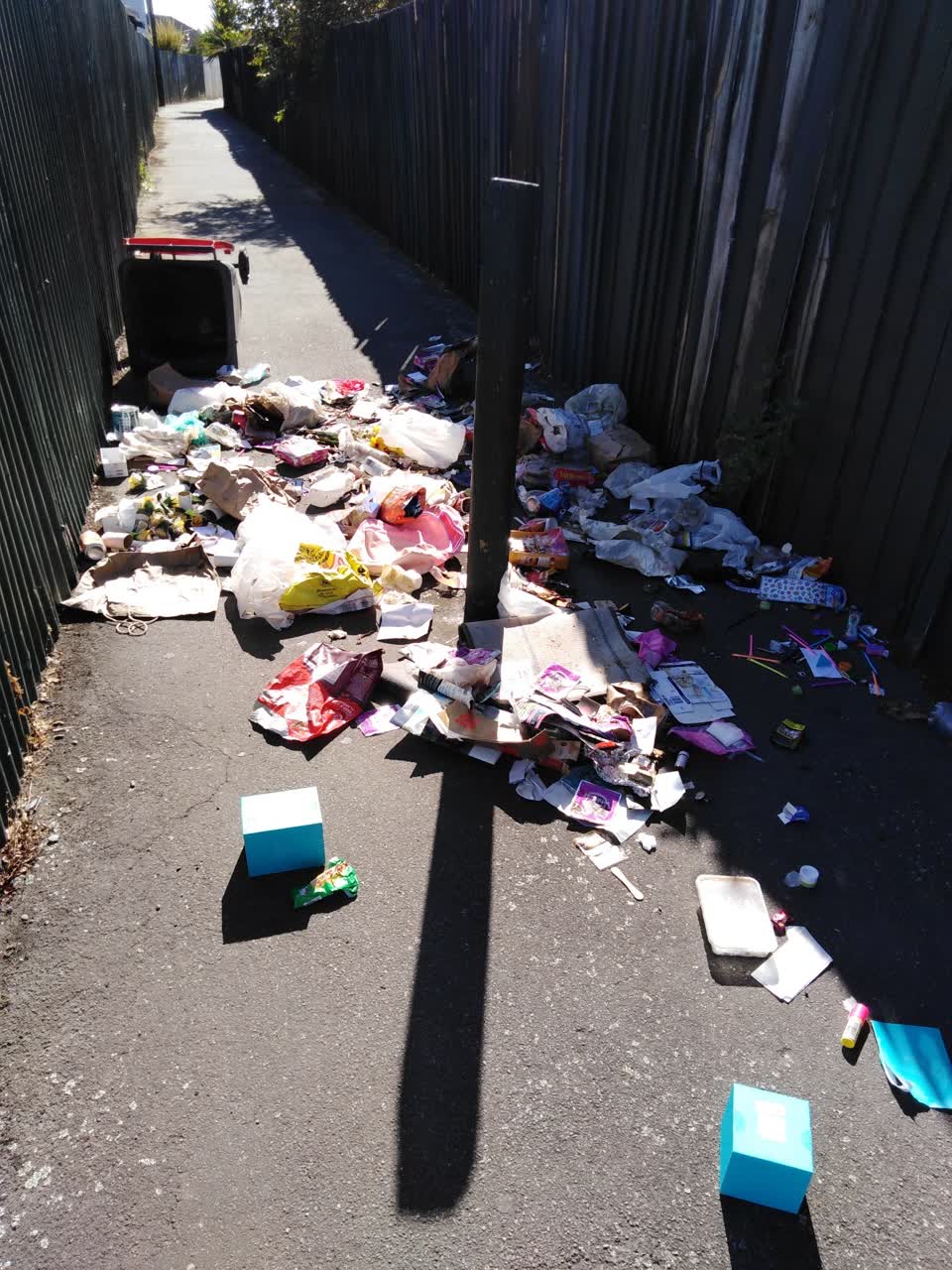 The photograph attached to this rubbish/recycling report