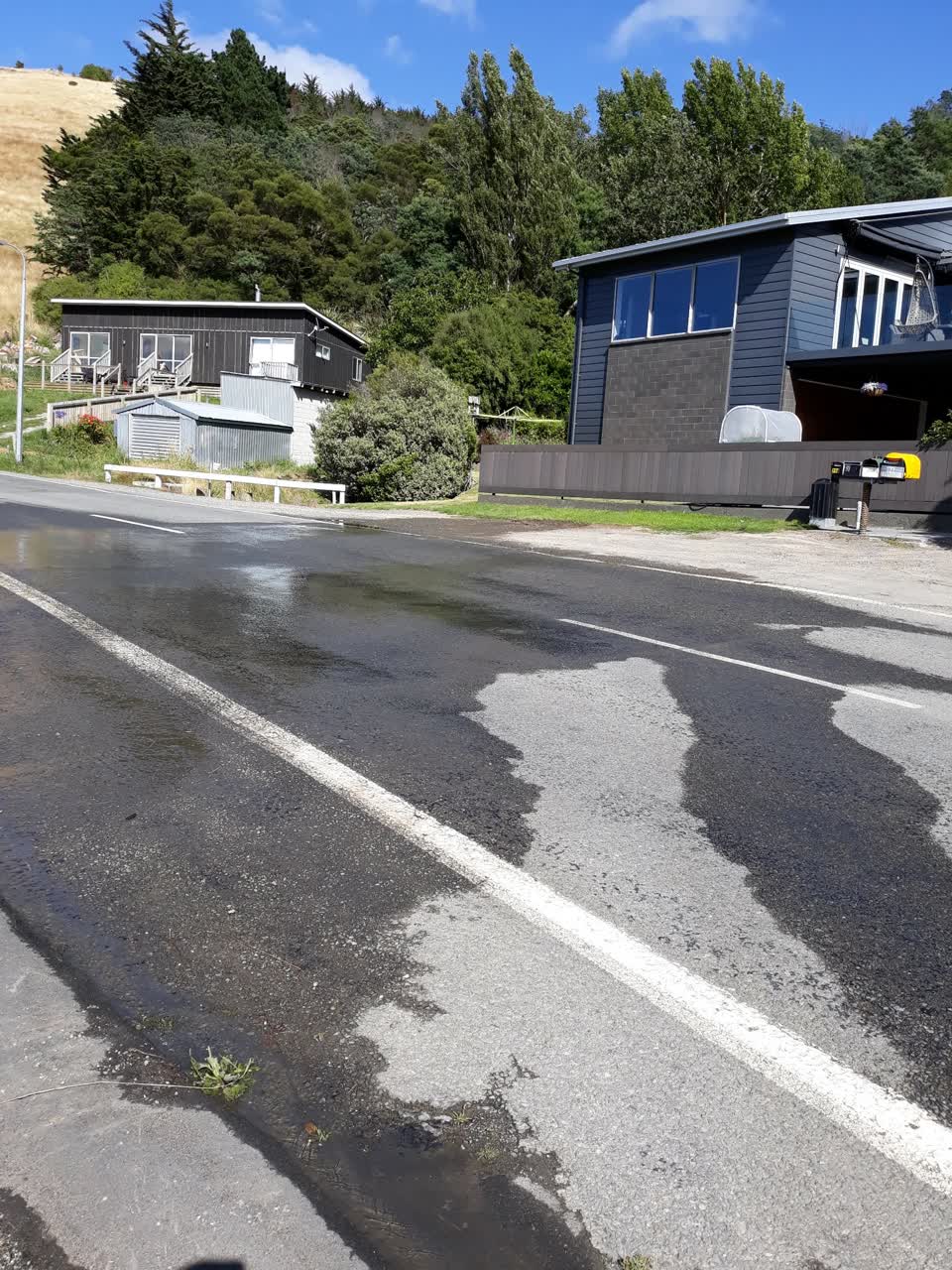 The photograph attached to this water leak report
