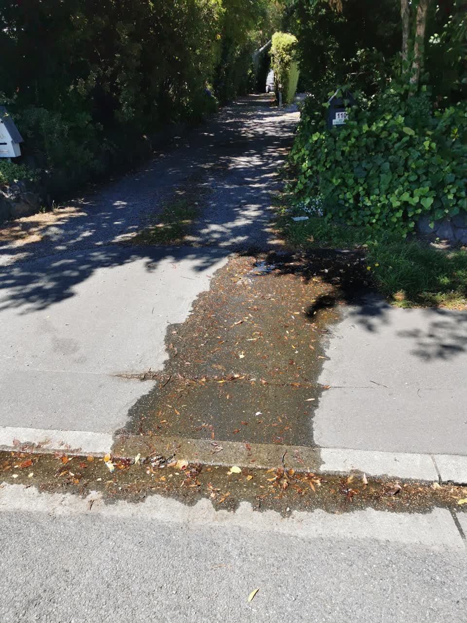The photograph attached to this water leak report