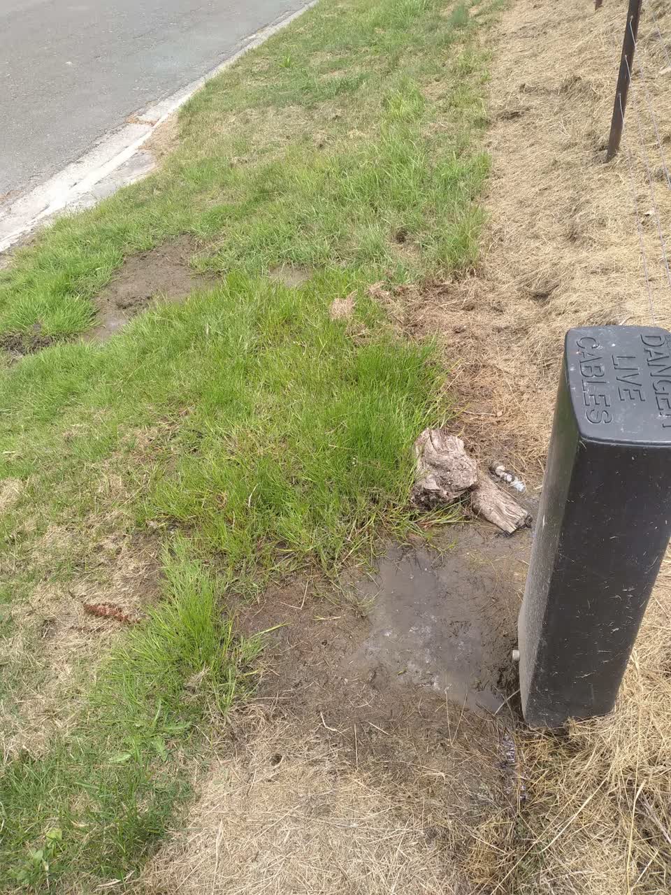 The photograph attached to this water leak report