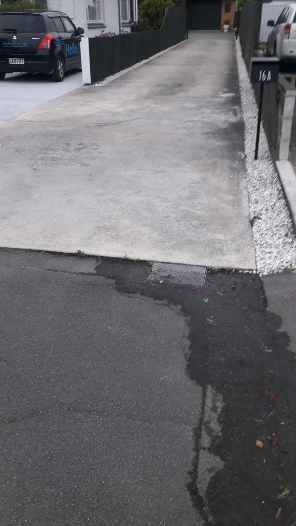 The photograph attached to this water leak report