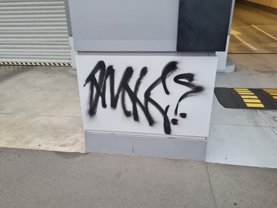 The photograph attached to this graffiti report