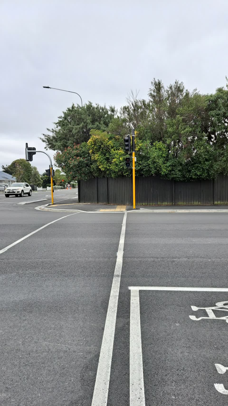 The photograph attached to this street light outage report