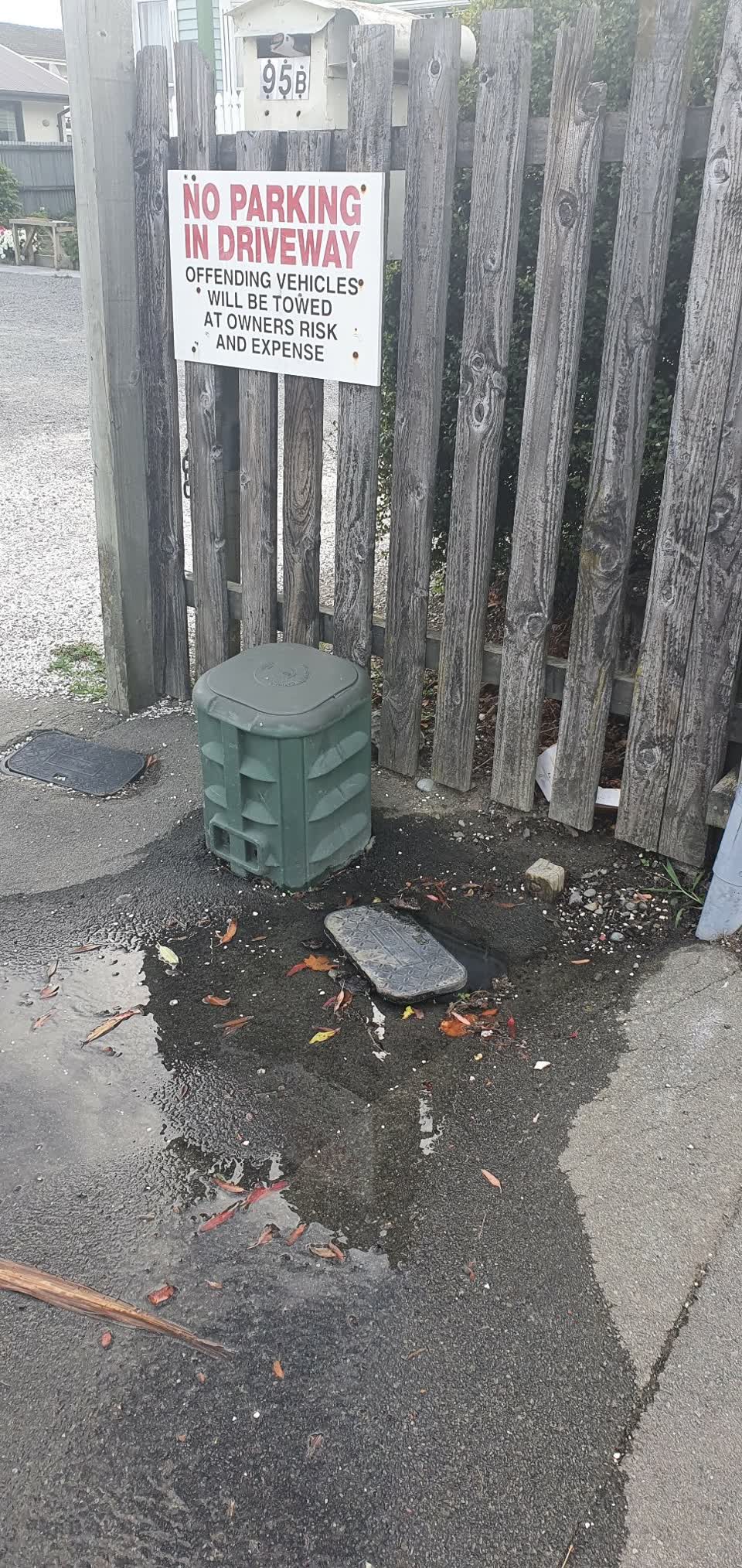 The photograph attached to this water leak report