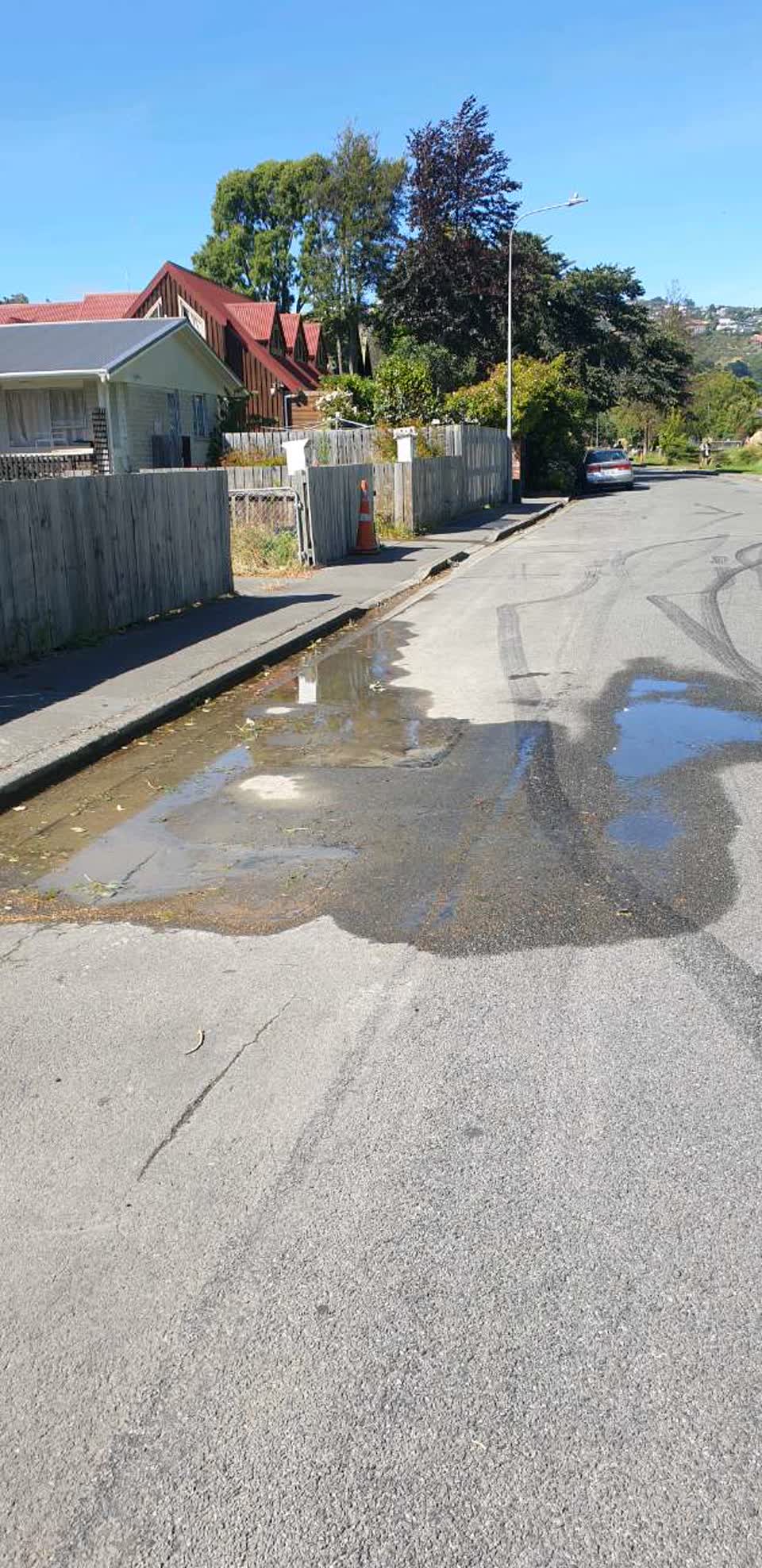 The photograph attached to this water leak report