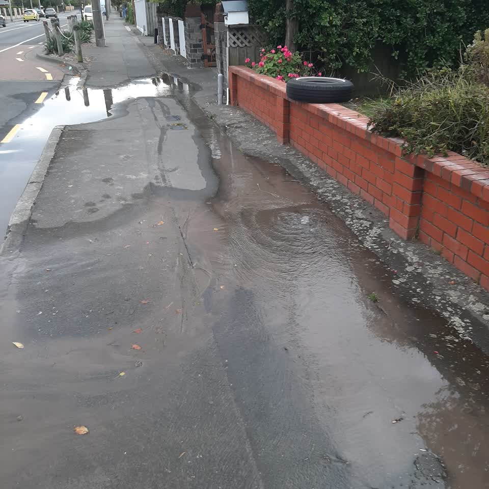 The photograph attached to this water leak report