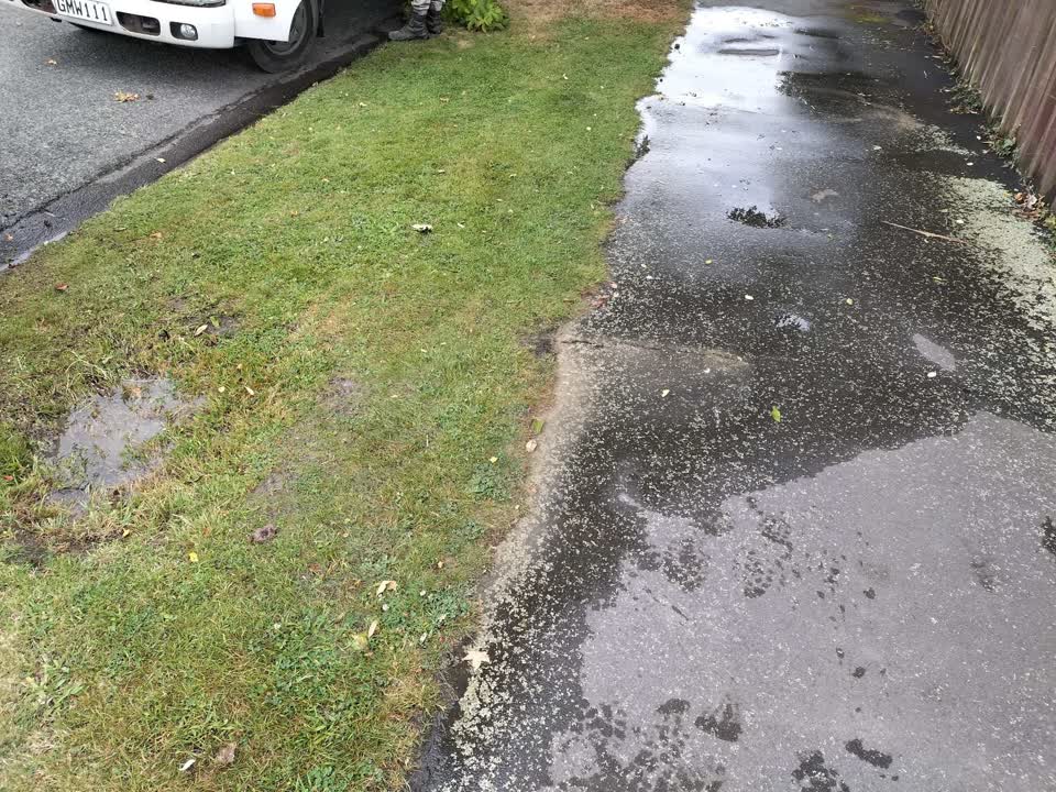 The photograph attached to this water leak report