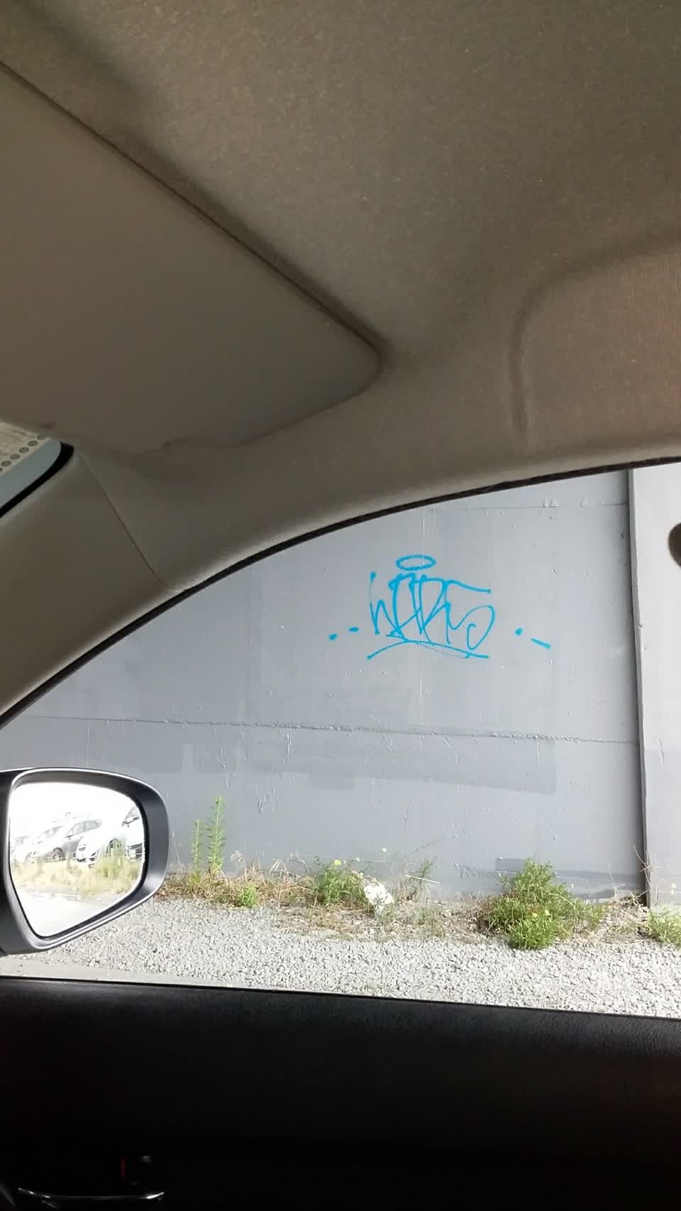 The photograph attached to this graffiti report