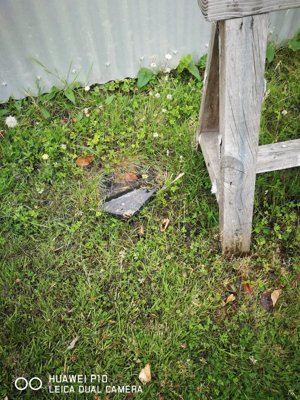 The photograph attached to this water leak report