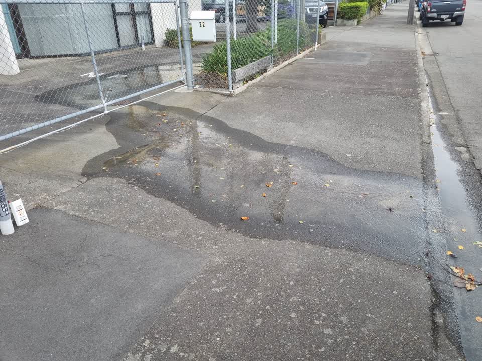 The photograph attached to this water leak report