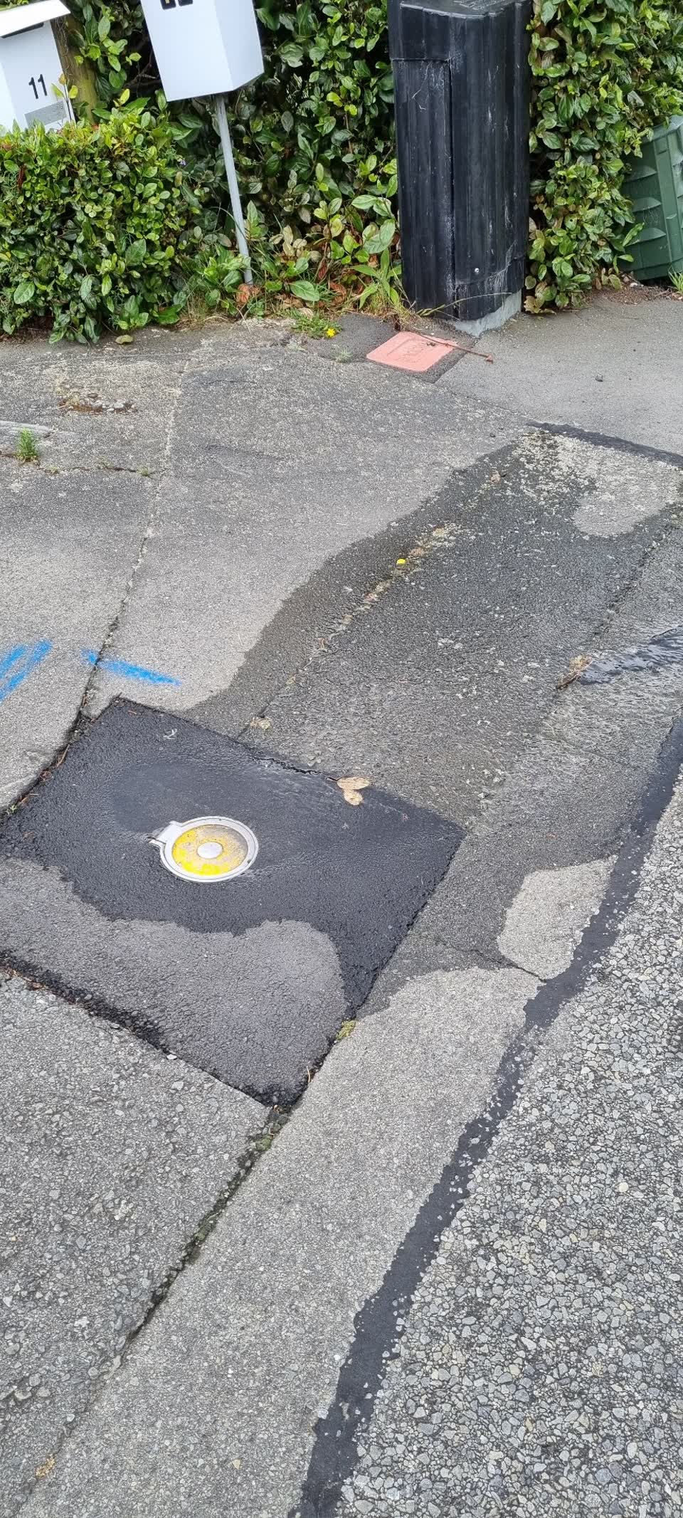 The photograph attached to this water leak report