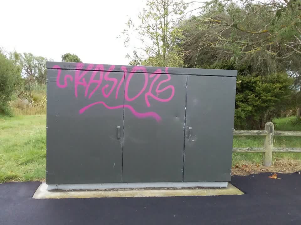 The photograph attached to this graffiti report