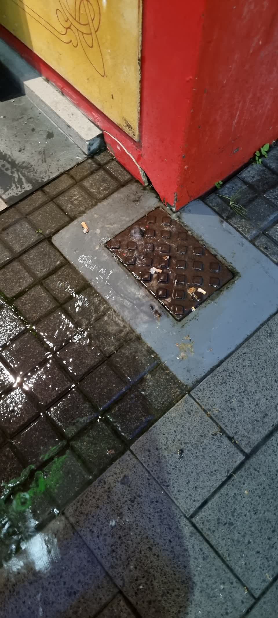 The photograph attached to this water leak report