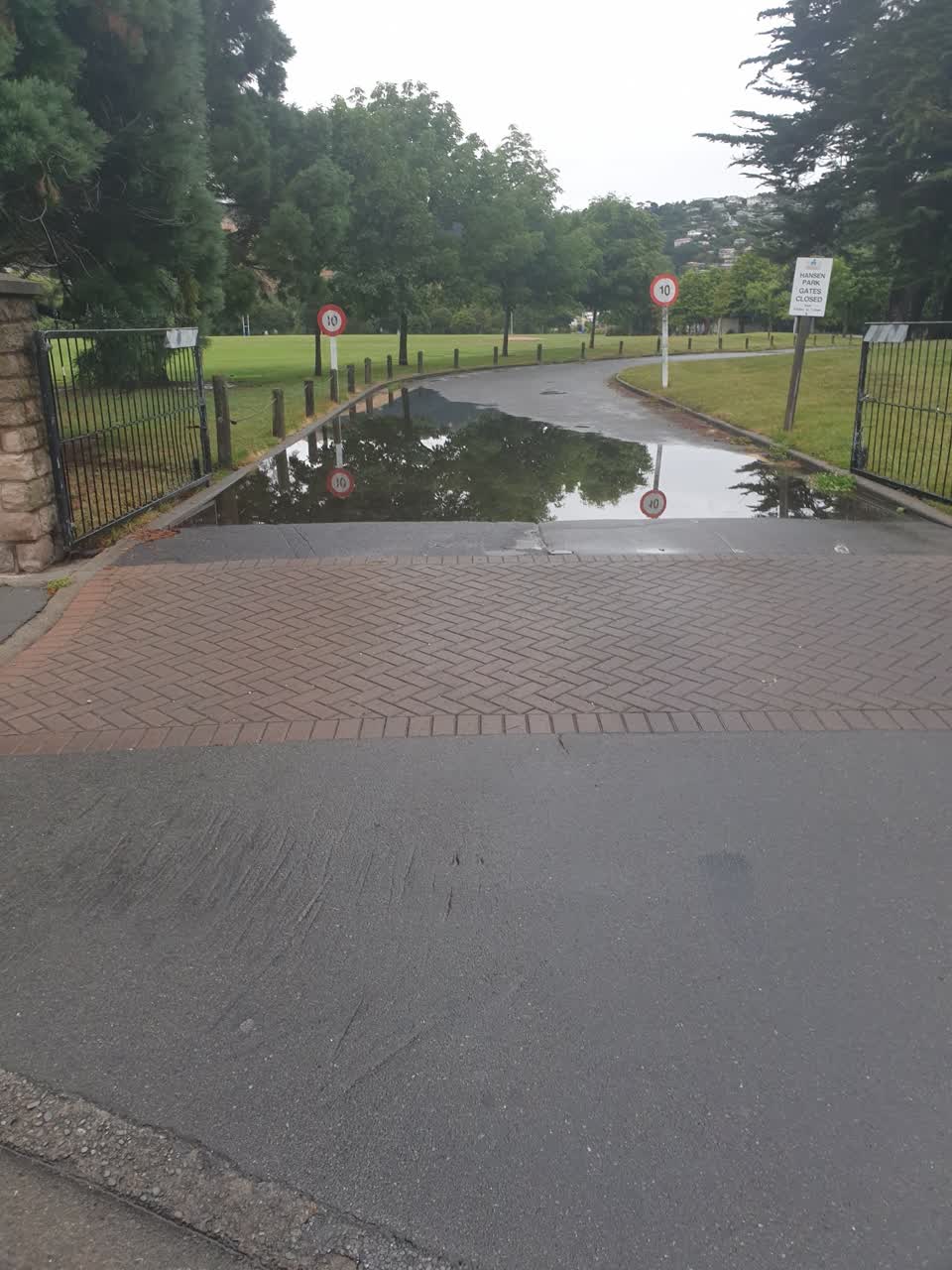 The photograph attached to this flooding report