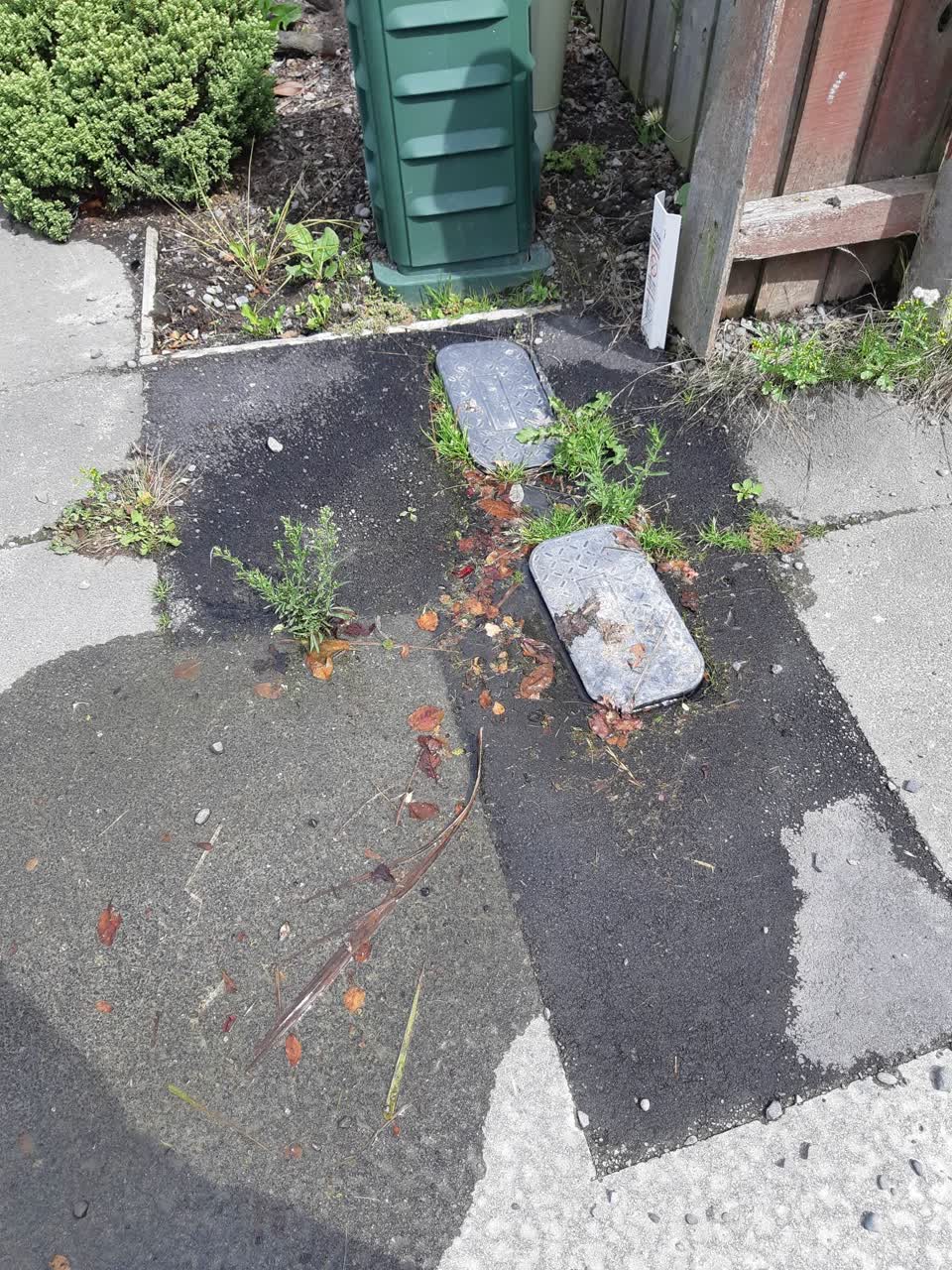 The photograph attached to this water leak report