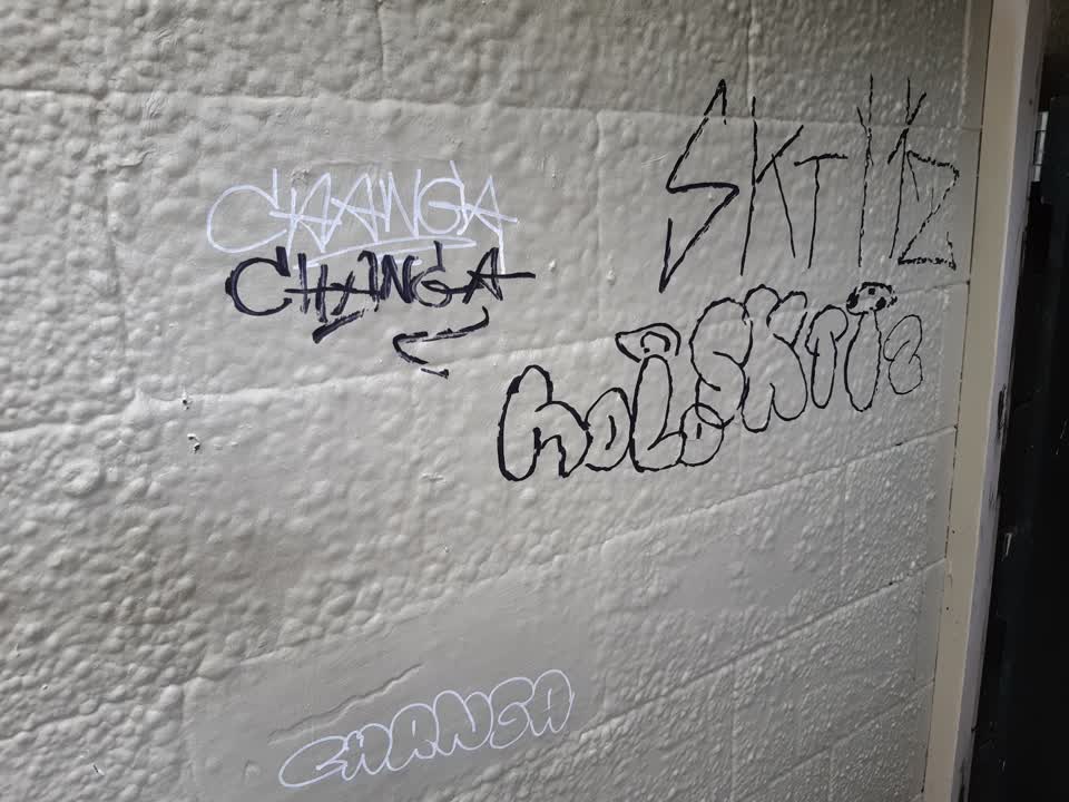The photograph attached to this graffiti report