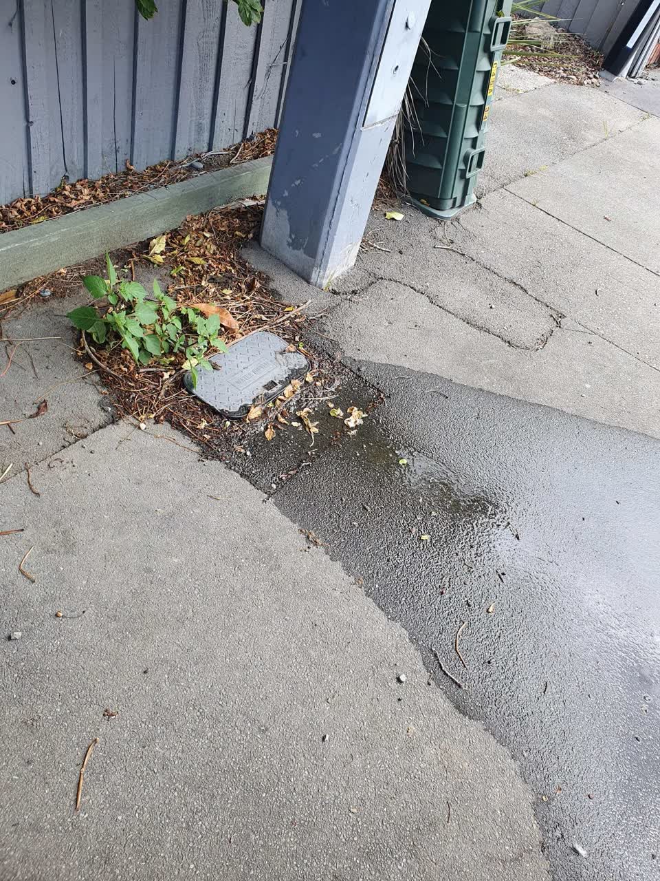 The photograph attached to this water leak report